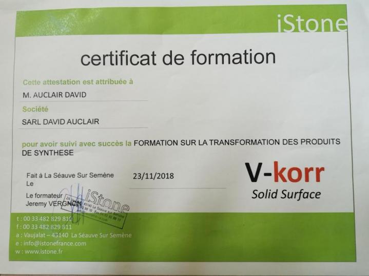 Certificat de formation Saint-Bonnet-la-Rivière